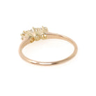 Edwardian Diamond Ring - Antique 10k Yellow Gold .51 CTW Old Mine Cut Three Stone Wedding Band - Circa 1910s Size 7 1/4 Fine Bridal Jewelry