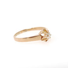 Antique Diamond Ring - Edwardian 14k Yellow Gold Natural .13 CT Old Mine Cut Solitaire - Early 1900s Size 8 1/2 Buttercup Engagement Jewelry