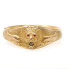 Edwardian Lion Bracelet - Antique Gold Filled Rhinestone Statement Bangle - Patented December 26 1905 Bates & B Fashion Accessory Jewelry