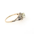 Diamond Engagement Ring - Art Deco 14k Yellow & White Gold Natural .70 CT Old European Cut Solitaire - Circa 1930s Size 5 1/4 Fine Jewelry