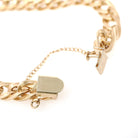 Vintage Charm Bracelet - Mid Century 12k Gold Filled Curb Links Statement Hinged Clip - Circa 1960s Safety Chain Fashion Accessory Jewelry
