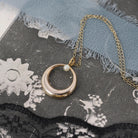 Antique Pearl Charm - Edwardian Era 14k Yellow Gold Cultured Seed Pearl Crescent Shape Pendant - Circa 1910s Era Fine Minimalist Jewelry