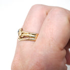 Antique Double Snake Ring - Edwardian Era 18k Gold Serpent Handmade Natural Blue Synthetic Pink Sapphire - Circa 1910s Size 8 Fine Jewelry