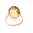 Vintage Opal Ring - Mid Century 18k Yellow Gold Cabochon 1.83 CT Gemstone - Circa 1960s Era Size 7 Fine Statement October Birthstone Jewelry