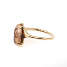 Boulder Opal Ring - Modernist 14k Yellow Gold Natural Play Of Color Gemstone - Circa 1970s Era Size 6 October Birthstone Fine Jewelry