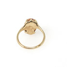 Boulder Opal Ring - Modernist 14k Yellow Gold Natural Play Of Color Gemstone - Circa 1970s Era Size 6 October Birthstone Fine Jewelry