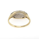 Vintage Princess Ring - Retro 9k Yellow & White Gold Natural Diamonds .02 CTW Gems - Circa 1960s Era Size 6 1/4 Anniversary 60s Fine Jewelry