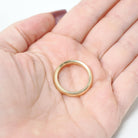 Dated 1919 Wedding Band - Edwardian Era 14k Yellow Gold 3.6 MM Domed Ring - Antique Hand Engraved Initials Size 6 3/4 Fine Bridal Jewelry