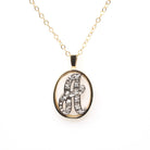 Letter "A" Necklace - Estate 14k Yellow & White Gold Initial Natural Diamonds - Contemporary Circa 2000s Personal Name Script Fine Jewelry