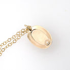 Antique Garnet Charm - Edwardian 10k Yellow Gold Stick Pin Conversion Pendant Necklace - Antique Circa 1910s January Birthstone Fine Jewelry