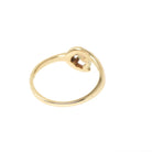 Vintage Opal Ring - Modernist 10k Yellow Gold Natural Gemstone Solitaire - Circa 1970s Size 6 3/4 Bypass October Birthstone Fine Jewelry