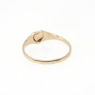 Heart Signet Ring - Mid Century 10k Yellow Gold Children's Midi Pinky Band - Vintage Circa Early 1960s Era Size 2.25 Fine Statement Jewelry