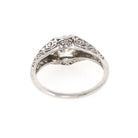 Vintage Engagement Ring - Art Deco Platinum 1.17 CTW Round Brilliant Diamond Filigree - Late 1930s Era Size 6 1/4 Bridal Design Fine Jewelry