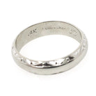 Dated 1960 Band - Mid Century 14k White Gold Milgrain Diamond Cut Eternity Wedding Ring - Vintage Size 9 3/4 Engraved Fine Bridal Jewelry