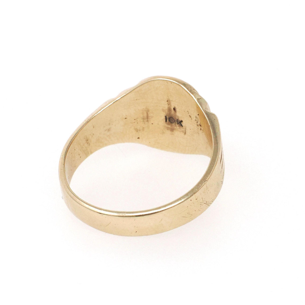 Vintage "Dickie" Signet Ring - Mid Century 10k Yellow Gold Engraved Name Shield - Circa 1960s Era Size 6 1/2 Fine Pinky Statement Jewelry