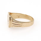 Vintage "Dickie" Signet Ring - Mid Century 10k Yellow Gold Engraved Name Shield - Circa 1960s Era Size 6 1/2 Fine Pinky Statement Jewelry