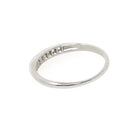 Mid Century Diamond Band - Vintage Platinum Natural .13 CTW Channel Wedding Band - Circa 1950s Era Size 6 1/2 Fine Bridal Stacking Jewelry