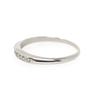Mid Century Diamond Band - Vintage Platinum Natural .13 CTW Channel Wedding Band - Circa 1950s Era Size 6 1/2 Fine Bridal Stacking Jewelry