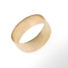 Antique Cigar Band - Edwardian 10k Yellow Gold Unadorned 6.9 MM Wide Ring - Circa 1910s Size 8 1/2 - Unisex Wedding Fine Statement Jewelry