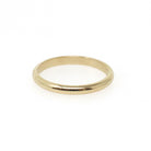 Contemporary Wedding Band - Estate 14k Yellow Gold 2.0 MM Domed Ring - Vintage Circa 1990s Era Size 5 Stacking Fine Bridal Jewelry