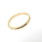 Contemporary Wedding Band - Estate 14k Yellow Gold 2.0 MM Domed Ring - Vintage Circa 1990s Era Size 5 Stacking Fine Bridal Jewelry