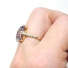 Vintage Amethyst Ring - Retro 10k Yellow And White Gold Fancy Cut Natural Gem - Circa 1940s Size 6 1/2 February Birthstone Fine B&F Jewelry