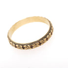Vintage Orange Blossom Band - Art Deco 14k Yellow Gold 4 MM Floral Eternity Designs Ring - Circa 1930s Era Size 12 1/4 Stacking Fine Jewelry
