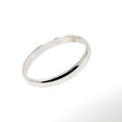 Vintage Wedding Band - Estate 14k White Gold 2.8 MM Half Round Ring - Contemporary Circa 1990s Era Size 9 3/4 Stacking Fine Bridal Jewelry