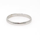 Vintage Wedding Band - Estate 14k White Gold 2.8 MM Half Round Ring - Contemporary Circa 1990s Era Size 9 3/4 Stacking Fine Bridal Jewelry