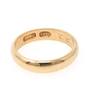 Edwardian Wedding Band - Antique 14k Yellow Gold 4.6MM Half Round Ring - Dated 10-15-1912 Size 9 Inscribed Bridal Fine Stacking Jewelry