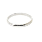 Contemporary Wedding Band - Estate 14k White Gold 2.2 MM Half Round Ring - Vintage Circa 1990s Era Size 8 1/2 Stacking Fine Bridal Jewelry
