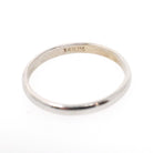 Contemporary Wedding Band - Estate 14k White Gold 2.2 MM Half Round Ring - Vintage Circa 1990s Era Size 8 1/2 Stacking Fine Bridal Jewelry