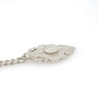 Pocket Watch Chain & Fob - Late Victorian Edwardian Sterling Silver English Hallmark Curb Link Necklace - Antique Circa 1900s Fine Jewelry
