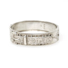 English Buckle Bracelet- Antique Sterling Silver Dated 1887 Engraved Floral Paisley Bangle - Victorian Era Birmingham Fine Statement Jewelry