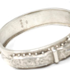 English Buckle Bracelet- Antique Sterling Silver Dated 1887 Engraved Floral Paisley Bangle - Victorian Era Birmingham Fine Statement Jewelry