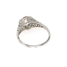 0.97 ct Old European Cut Diamond Ring - Platinum 1.14 CTW Natural Diamond Filigree Engagement - Circa 1920s Era Size 7 1/4 Hex Fine Jewelry