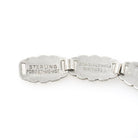 Forget Me Not Bracelet - Retro Sterling Silver Engraved Floral Panels 6.75 Inches - Vintage Circa 1940s Engraved Names Flower Family Jewelry
