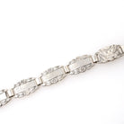 Forget Me Not Bracelet - Retro Sterling Silver Engraved Floral Panels 6.75 Inches - Vintage Circa 1940s Engraved Names Flower Family Jewelry