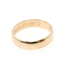 Gold Wedding Band - Contemporary Era 14k Yellow Gold 5.5 MM Half Round Ring - Dated 9-2-02 Size 10 1/2 Stacking Fine Bridal Unisex Jewelry