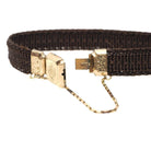 Victorian Hair Bracelet - Antique 10k Gold Woven Engraved "Cousin Sally" Mourning Jewelry - Dated 1843 Floral Motif Fine Accessory