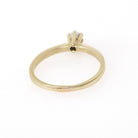 Cultured Pearl Ring - Modernist 10k Yellow Gold 3.4 mm Organic Solitaire Gemstone - Vintage Circa 1960s Era Size 7 Dainty Fine Jewelry