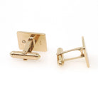 Vintage Diamond Cufflinks - Modernist Era 14k Yellow Gold .25 CTW Engraved Sunburst Bridal Accessory - Circa 1970s Fine Statement Jewelry