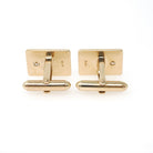 Vintage Diamond Cufflinks - Modernist Era 14k Yellow Gold .25 CTW Engraved Sunburst Bridal Accessory - Circa 1970s Fine Statement Jewelry
