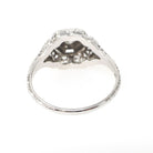 Vintage Diamond Ring - Art Deco 18k White Gold Natural .06 CT Engagement Solitaire - Circa 1930s Size 8 Octagonal Filigree Fine Jewelry
