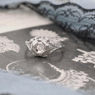 Vintage Diamond Ring - Art Deco 18k White Gold Natural .06 CT Engagement Solitaire - Circa 1930s Size 8 Octagonal Filigree Fine Jewelry