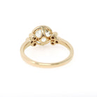Prasiolite Diamond Ring - Contemporary 14k Yellow Gold Round Natural Green Amethyst Quartz - Modern Circa 2000s Era Size 7 1/4 Fine Jewelry