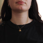 Antique Fox Necklace - Victorian 15k Yellow Gold Horseshoe & Animal Pendant - Circa 1890s Era Good Luck Charm Fine Statement Jewelry