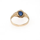Vintage Baby Ring - Retro 10k Yellow Gold Blue Garnet Glass Doublet Midi Pinky Jewelry - Circa 1940s Size 2 September Birthstone Jewelry