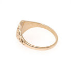 Edwardian Signet Ring - Antique 10k Yellow Gold JAK Engraved "MG" Monogram Initials - Art Nouveau 1910s Era Size 3 Fine Scroll Jewelry