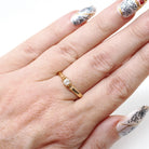 Edwardian Diamond Ring - Antique 18k Yellow Gold Natural .16 CT Solitaire - Vintage Circa 1900s Era Size 6 1/4 Fine Engagement Jewelry